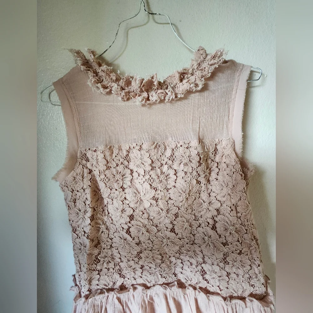 Adiva Pink Lace Blouse - Picture 5 of 5